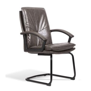 Executive Ergonomic Leather Office Swivel Chairs Brown Functional Fixed Armrest