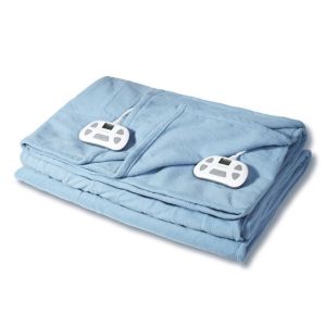 Washable Polar Fleece Electric Heated Blanket Soft Timable Throw With Controller