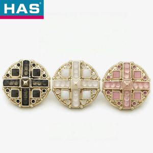 Pink Designer Coat Buttons 17.5mm / 22.5mm Decorative Rhinestone Buttons