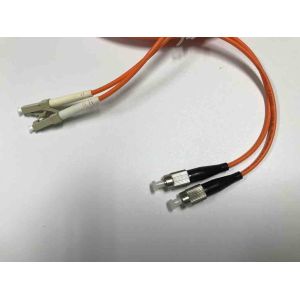 FC / UPC LC / UPC Multimode Duplex Fiber Optic Cable 3.0mm For QSFP Devices