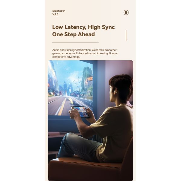 ABS PC TWS BT 5.3 Wireless Earbuds Waterproof Sweat Resistant