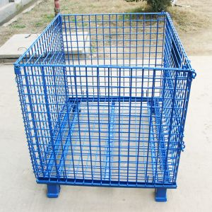 A51: Plastic Spray Wire Mesh Container Foldable Storage Cage Wire Container