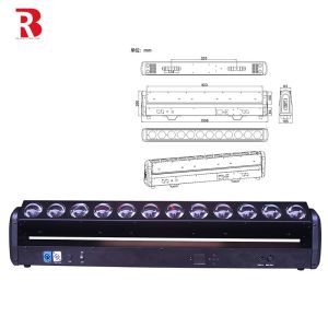 Indoor LED Pixel Beam Bar 12pcs 30W RGBWW 4-In-1 LED Wash Stage Light For Club