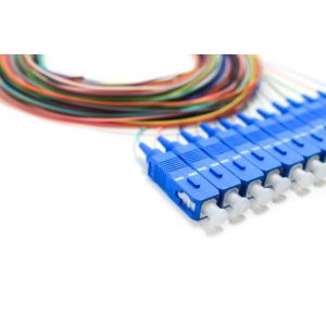 OS2 Single Mode Fiber Pigtails 6 Fibers SC UPC LSZH 1m For FTTH Solutions