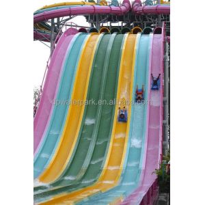 Commercial Fiberglass Water Park Slide with 7.3m Height and Pool End for Kids