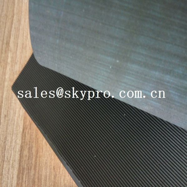 Black High Tensile Rubber Soling Sheets W Wave Pattern Natural Gum Rubber Sheet