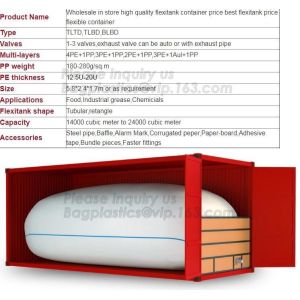 big storage bag palm oil flexi bag price flexitank 20ft,flexitank/ liquid bag