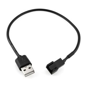 USB to 3 Pin 4 Pin Molex Female PWM 5V Case Computer Cooler Cooling Fan Power