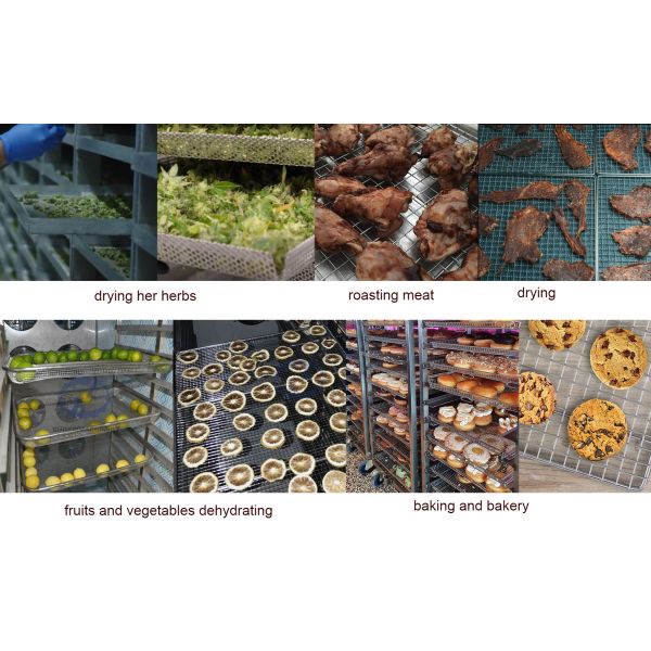 Perforated Stainless Steel Wire Mesh Trays Drying Dehydration Baking 304 316