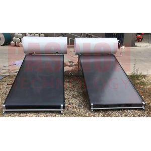 Cheap 150L Flat Plate Pressurized Solar Water Heater , Solar Hot Water System White Painted Steel Outer Tank for sale