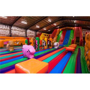 Bouncing Inflatable Toddler Playground , Fun City Playground Amusement Park