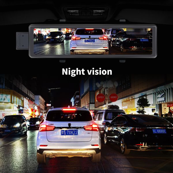 12Inch 4K Dual Lens 1080P Full Touch Screen GPS Car Mirror Dash Cam