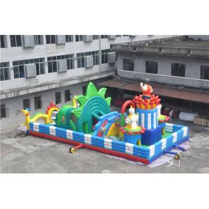 Cheap 15x8M Inflatable Toddler Playground With Printing Logo / Backyard Obstacle Course for sale