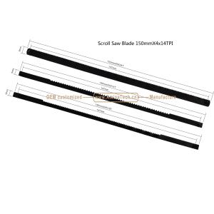 Scroll Saw Blade 150mmX4x14TPI Cutting wood,Plastic,Low-hardness metal