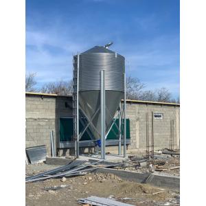 China Galvanized Sheet Food Storage Silo Poultry Farming Equipments on sale