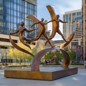 Abstract-Style Large Metal Sculpture Surface Finish Quality And Durability For