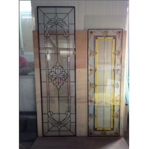 Classic Design decorative glass panel with patina and brass caming