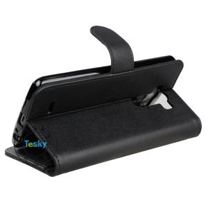 Nillkin flip case ,black protective pu case for LG G3 with card slots