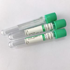 China Disposable Sterile Lithium Heparin Tube Gel Heparin Sodium Green Cap Blood Tube on sale