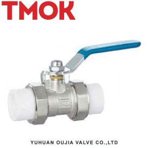 chrome plated solenoid double joint ppr outer brass ball valve