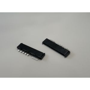 SATA 22-Pin 1.27mm Dual Row Female PCB Connector, Right Angle SMT Power Signal