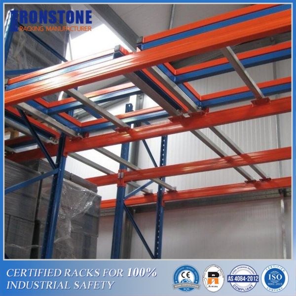 China LIFO Live Storage Push Back Pallet Racking With Versatility and  High Compatibility on sale China LIFO Live Storage Push Back Pallet Racking With Versatility and  High Compatibility on sale