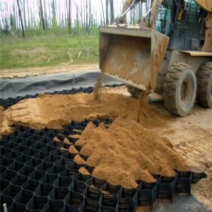 Yellow Geocell for Enhanced Gravel Reinforcement and Retaining Wall Construction
