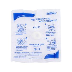 First Aid CE Manikin CPR Face Shield With Oneway Valve Mouth To Mouth Apparatus