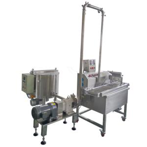 Automatic Protein Cereal Bar Chocolate Coating Machine With Chocolate Melting
