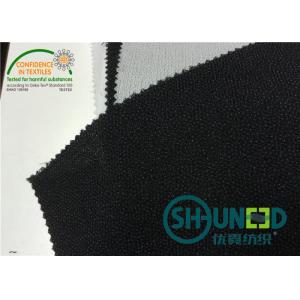 China Black Woven Interlining Fabrics ( Etretelas ) With Double Dot PA Coating on sale