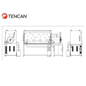 1900*1200*930mm Inert Gas Glove Box Double Sides with 8 Glove Ports