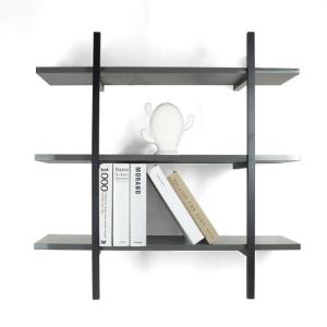 MDF Hanging Structural Decorative Aluminum Wall Shelf Silkscreen Printing