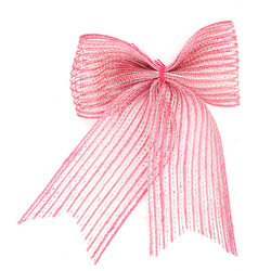 Factory Direct Sale 3.8Cm Fish Silk Hemp Bow Christmas Decoration Bow Minimalist