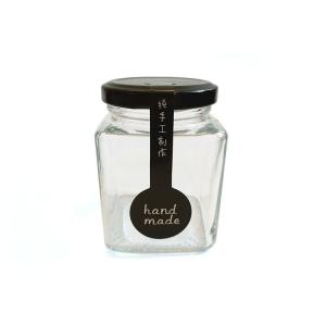 Fancy Square Glass Honey Jars , Glass Canning Jars SGS Certification