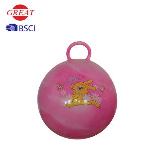 Kangaroo Pattern Kids Hopper Ball With Air Pump 45CM Diameter PVC Material