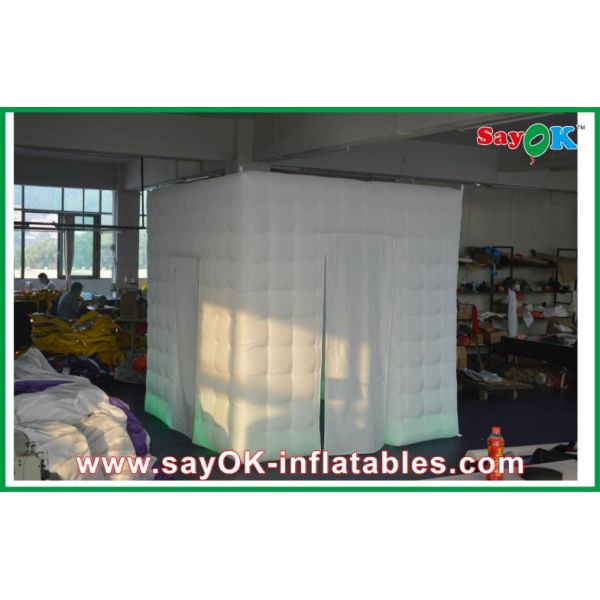Party Photo Booth Oxford Cloth / PVC Coated Mobile Photo Booth Inflatable Attractive With 2 Doors