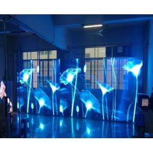 China Lightweight Transparent LED Video Wall 0.2KG/PC Module Weight 6.2kg Cabinet Weight for Your Requirements on sale