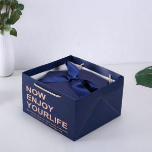 Personalized Cardboard small cosmetic box printing logo gift box with ribbon