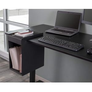 Black Hidden Solid Top Vertical Metal Hanging Underdesk Drawer Storage Organizer