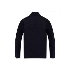 Classical Design Men's Black Work Coat Polyester Fiber Material With Uniform