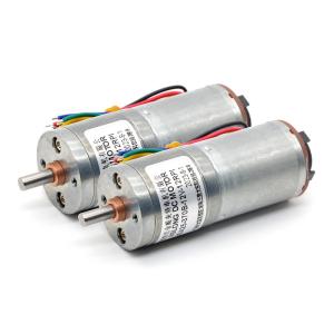 ASLONG Small DC Hall Encoder Motor JGA25-370B 37mm 6/12V 8.6-1363RPM High Torque DC Brushed Reduction Motor