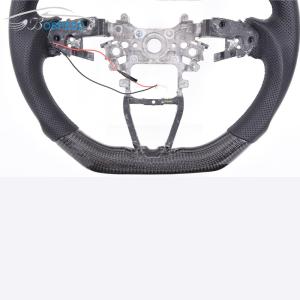 Round Style Honda Carbon Fiber Steering Wheel Civic Plain Weave LED Display