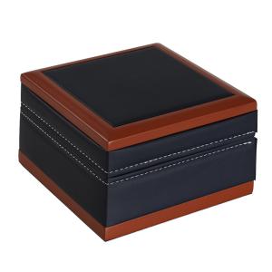 Square Travel Watch Holder Single Watch Box With Velvet Lining Flip Cover For