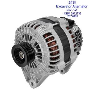 EexcavaStart 24SI Excavator Alternator 24V 70A OEM 3972735 2874863