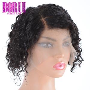 China Summer Brazilian Pixie Cut Short Hair Wig Deep Wave Curly Bob Wig Dyed Bleach on sale