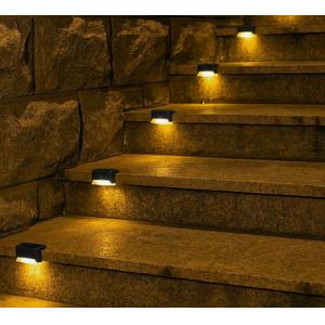 16pc Set Waterproof Solar Powered Decking Light Step lamp For Stairs, Fences,