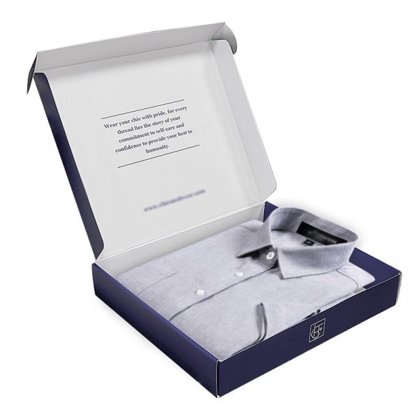 Recyclable Rectangle Paper Mailer Box Packaging For Sweater Blouse Shirt And