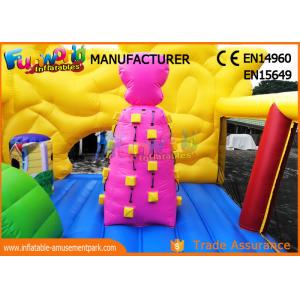 Pvc Mickey Mouse Commercial Inflatable Bounce House With Slide Easy To Carry