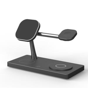 Cheap 15W All In One Wireless Charger With Working Frequency 110-205KHz ABS Zinc Alloy for sale