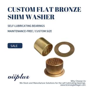 CuSn8 / CuSn6 Custom Size Flat Bronze Thrust Washer Thin - Walled Self